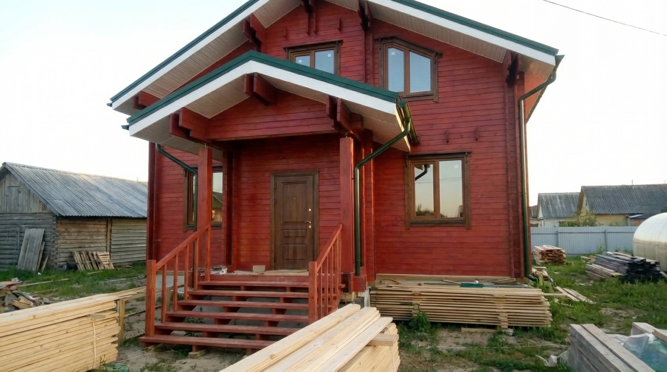 Дом из двойного бруса